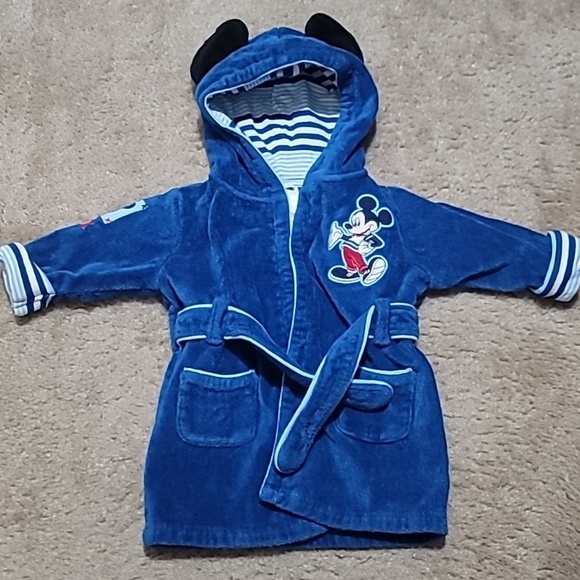 Disney Other - Disney Baby Bathrobe Featuring Mickey Mouse